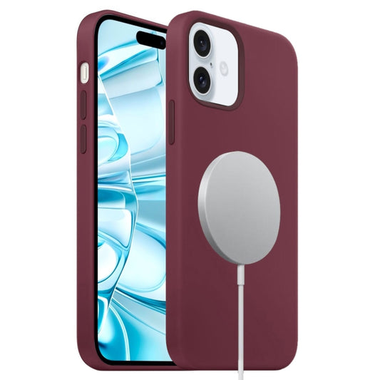 For iPhone 16 Plus Liquid Silicone Full Coverage MagSafe Phone Case(Wine Red) - iPhone 16 Plus Cases by buy2fix | Online Shopping UK | buy2fix