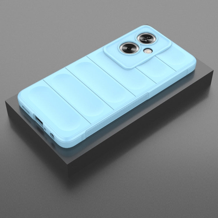 For OPPO A79 5G Global Magic Shield TPU + Flannel Phone Case(Light Blue) - OPPO Cases by buy2fix | Online Shopping UK | buy2fix