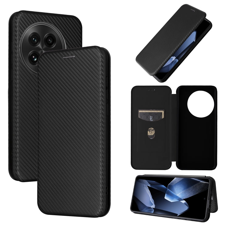 For OnePlus 13 Carbon Fiber Texture Flip Leather Phone Case(Black) - OnePlus Cases by buy2fix | Online Shopping UK | buy2fix