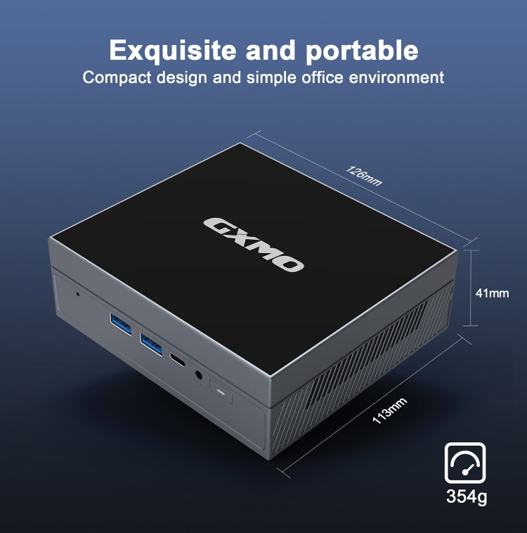 GXMO GX55 Windows 11 Intel N5105 Mini PC NVME SSD WiFi Mini Desktop Computer, Specification:16GB+512GB(Black) - Windows Mini PCs by GXMO | Online Shopping UK | buy2fix