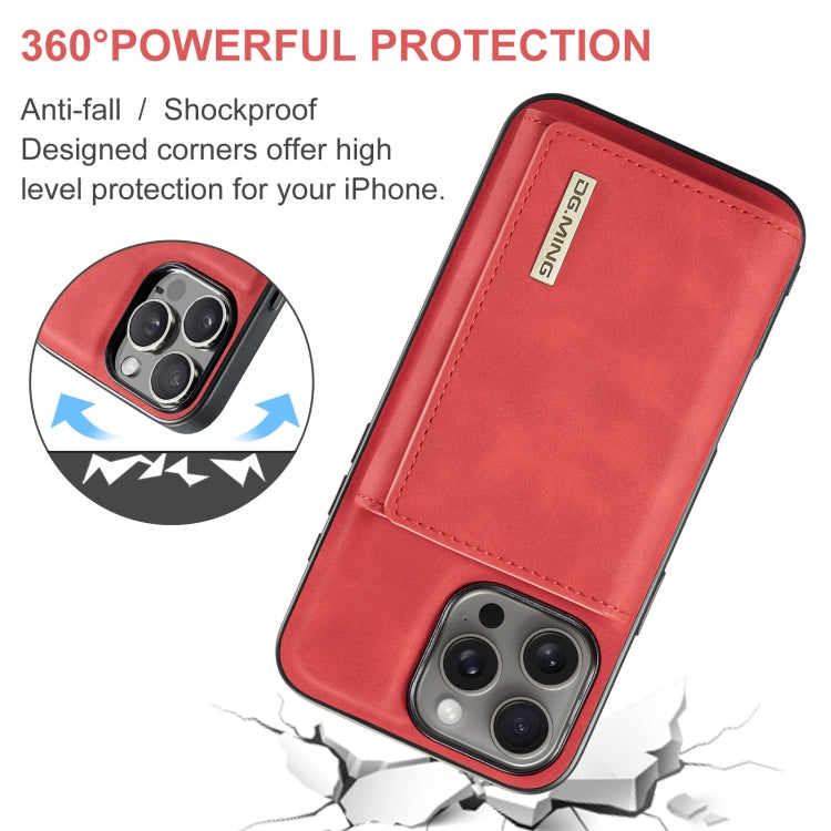 For iPhone 16 Pro Max DG.MING M1 Series 3-Fold Multi Card Wallet Leather Phone Case(Red) - iPhone 16 Pro Max Cases by DG.MING | Online Shopping UK | buy2fix