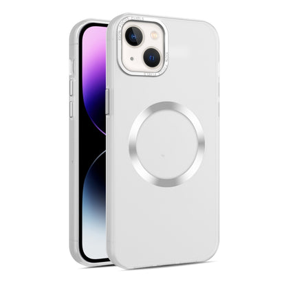 For iPhone 13 CD Texture MagSafe Frosted Translucent Phone Case(White) - iPhone 13 Cases by buy2fix | Online Shopping UK | buy2fix