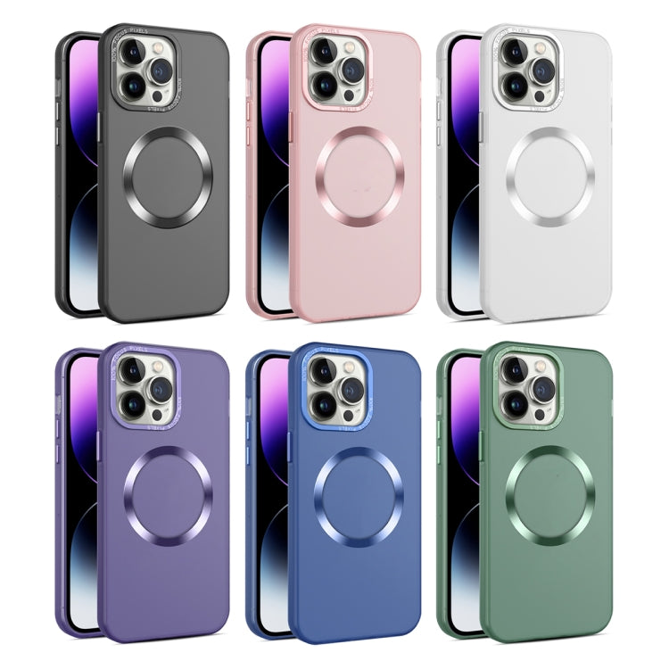 For iPhone XR CD Texture MagSafe Frosted Translucent Phone Case(Dark Purple) - More iPhone Cases by buy2fix | Online Shopping UK | buy2fix