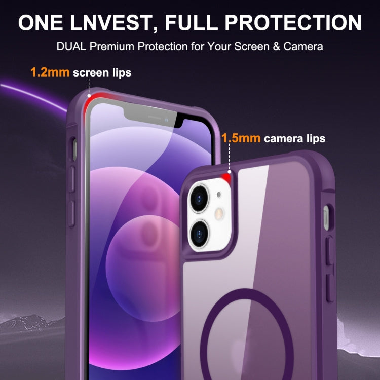 For iPhone 12 / 12 Pro MagSafe Magnetic Phone Case(Purple) - iPhone 12 / 12 Pro Cases by buy2fix | Online Shopping UK | buy2fix