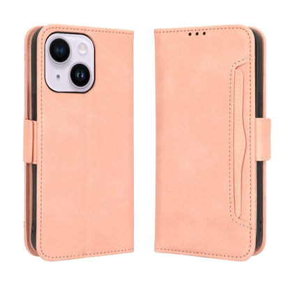 For iPhone 16 Pro Max Skin Feel Calf Texture Card Slots Leather Phone Case(Pink) - iPhone 16 Pro Max Cases by buy2fix | Online Shopping UK | buy2fix