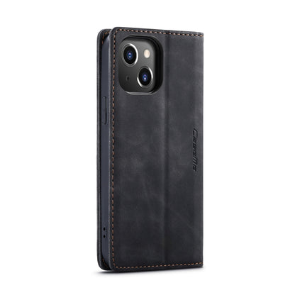 For iPhone 15 CaseMe 013 Multifunctional Horizontal Flip Leather Phone Case(Black) - iPhone 15 Cases by CaseMe | Online Shopping UK | buy2fix