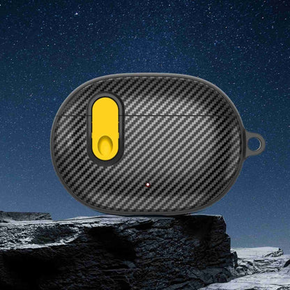 For Beats Studio Buds Switch Carbon Fiber Wireless Earphones Protective Case(Black Yellow) - Other Case by buy2fix | Online Shopping UK | buy2fix