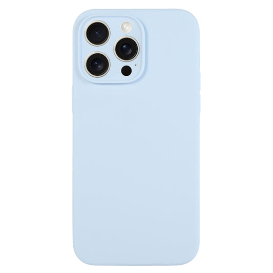 For iPhone 16 Pro Pure Color Liquid Silicone Fine Pore Phone Case(Sky Blue) - iPhone 16 Pro Cases by buy2fix | Online Shopping UK | buy2fix