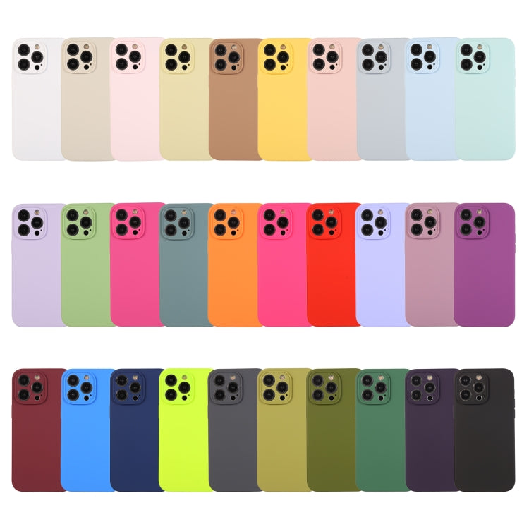 For iPhone 12 Pro Pure Color Liquid Silicone Fine Pore Phone Case(Mint Green) - iPhone 12 / 12 Pro Cases by buy2fix | Online Shopping UK | buy2fix