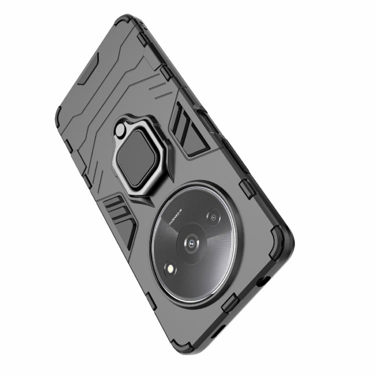 For Xiaomi Redmi A3 4G Shockproof PC + TPU Holder Phone Case(Black) - Xiaomi Cases by buy2fix | Online Shopping UK | buy2fix