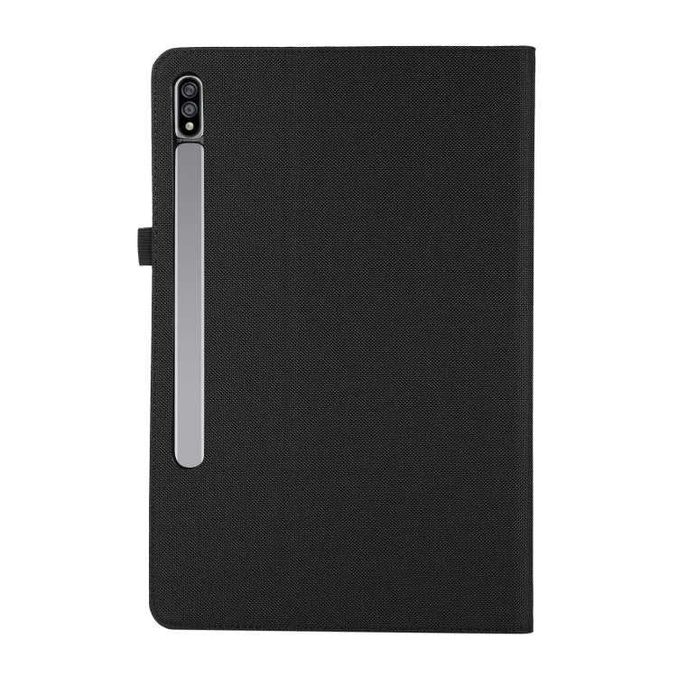 For Samsung Galaxy Tab S9 Ultra Horizontal Flip TPU + Fabric PU Leather Tablet Case(Black) - Galaxy Tab S9 Ultra Cases by buy2fix | Online Shopping UK | buy2fix