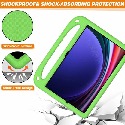 For Samsung Galaxy Tab S9+ Handle EVA Shockproof Tablet Case with Holder(Green) - Galaxy Tab S9+ Cases by buy2fix | Online Shopping UK | buy2fix