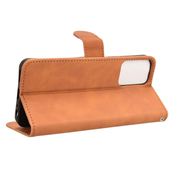 For Motorola Moto G Power 5G 2024 Skin Feel Magnetic Flip Leather Phone Case(Brown) - Motorola Cases by buy2fix | Online Shopping UK | buy2fix