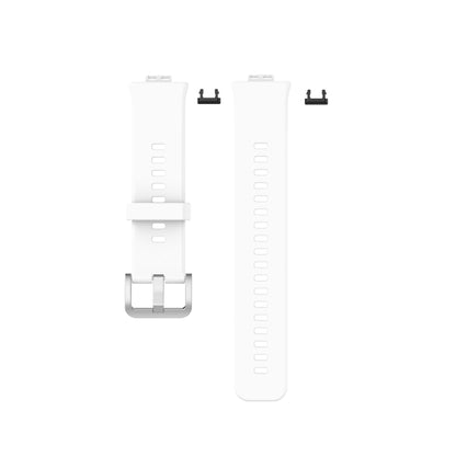 For Huawei Watch Fit Special Edition Silicone Silver Steel Buckle Watch Band(White) - Watch Bands by buy2fix | Online Shopping UK | buy2fix