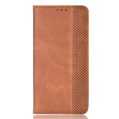 For Motorola Moto G Power 5G 2024 Magnetic Buckle Retro Texture Leather Phone Case(Brown) - Motorola Cases by buy2fix | Online Shopping UK | buy2fix