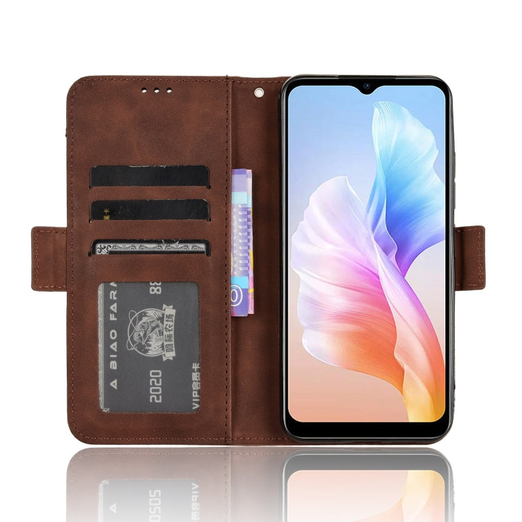 For Doogee X98 Skin Feel Calf Texture Card Slots Leather Phone Case(Brown) - Doogee Cases by buy2fix | Online Shopping UK | buy2fix