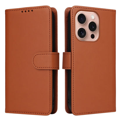 For iPhone 16 Pro BETOPNICE BN-005 2 in 1 Detachable Imitate Genuine Leather Phone Case(Brown) - iPhone 16 Pro Cases by BETOPNICE | Online Shopping UK | buy2fix