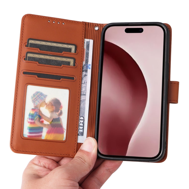 For iPhone 16 Pro BETOPNICE BN-005 2 in 1 Detachable Imitate Genuine Leather Phone Case(Brown) - iPhone 16 Pro Cases by BETOPNICE | Online Shopping UK | buy2fix