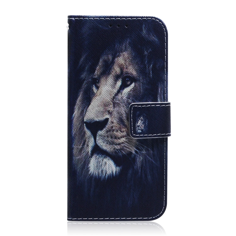 For Motorola Moto G Play 4G 2024 Coloured Drawing Flip Leather Phone Case(Lion) - Motorola Cases by buy2fix | Online Shopping UK | buy2fix