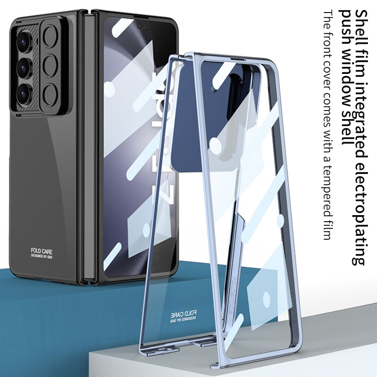 For Samsung Galaxy Z Fold5 GKK Integrated Push Lens Window PC Phone Case(Silver) - Galaxy Z Fold5 Cases by GKK | Online Shopping UK | buy2fix