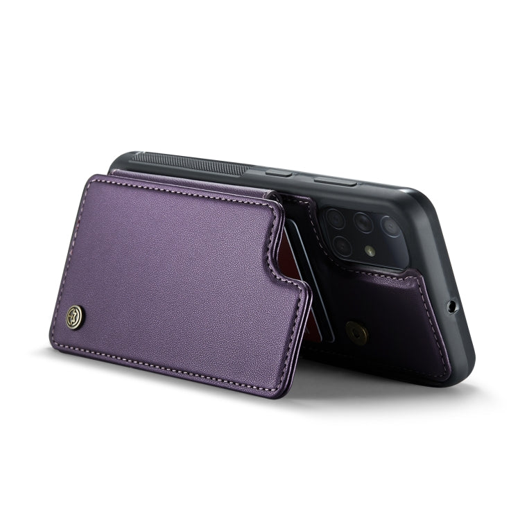 For Samsung Galaxy A51 4G CaseMe C22 Card Slots Holder RFID Anti-theft Phone Case(Purple) - Galaxy Phone Cases by CaseMe | Online Shopping UK | buy2fix