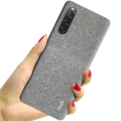 For Sony Xperia 10 V imak Ruiyi Series Cloth Texture PU + PC Phone Case(Light Grey) - Sony Cases by imak | Online Shopping UK | buy2fix