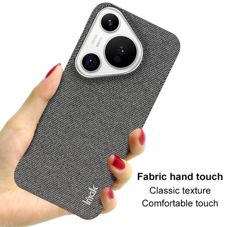 For Huawei Pura 70 imak Ruiyi Series Cloth Texture PU + PC Phone Case(Dark Grey) - Huawei Cases by imak | Online Shopping UK | buy2fix