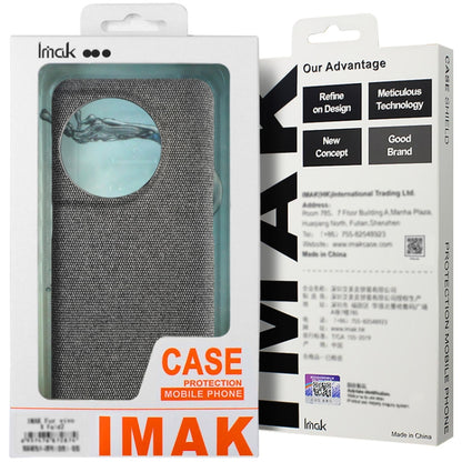 For Huawei Pura 70 imak Ruiyi Series Cloth Texture PU + PC Phone Case(Dark Grey) - Huawei Cases by imak | Online Shopping UK | buy2fix