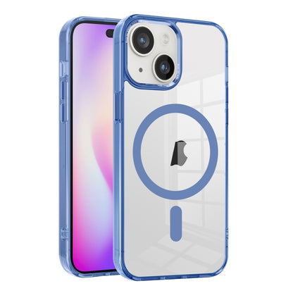For iPhone 15 Plus Ice Color Magnetic Series PC + Acrylic Magsafe Phone Case(Far Peak Blue) - iPhone 15 Plus Cases by buy2fix | Online Shopping UK | buy2fix