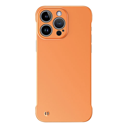 For iPhone 11 Pro Max Frameless Metallic Paint Hybrid PC Phone Case(Orange) - iPhone 11 Pro Max Cases by buy2fix | Online Shopping UK | buy2fix