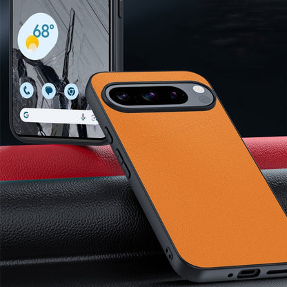 For Google Pixel 9 Pro XL Ultra-thin Plain Skin Leather Phone Case(Orange) - Google Cases by buy2fix | Online Shopping UK | buy2fix