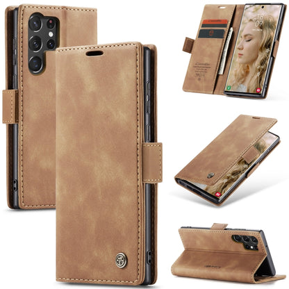 ForSamsung Galaxy S24 Ultra 5G CaseMe 013 Multifunctional Horizontal Flip Leather Phone Case(Brown) - Galaxy S24 Ultra 5G Cases by CaseMe | Online Shopping UK | buy2fix