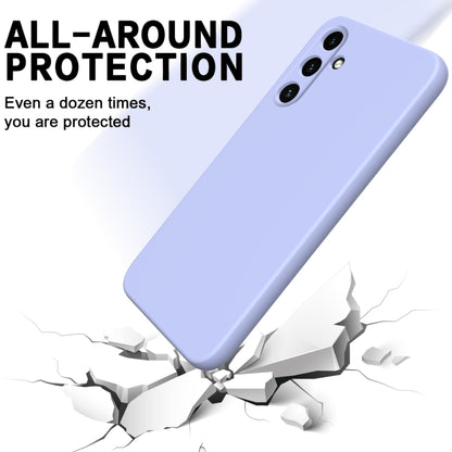 For Samsung Galaxy A35 5G Pure Color Liquid Silicone Shockproof Full Coverage Phone Case(Purple) - Galaxy Phone Cases by buy2fix | Online Shopping UK | buy2fix