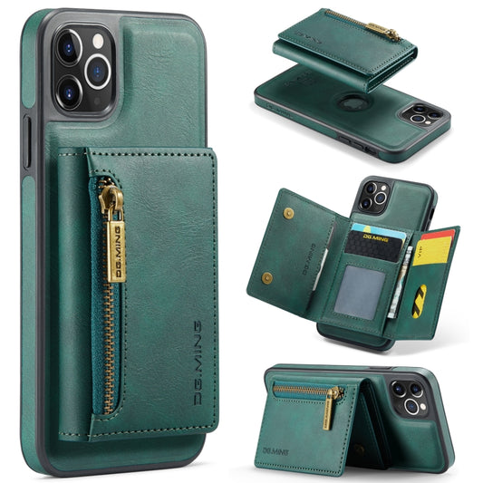 For iPhone 11 Pro Max DG.MING M5 Series Zip RFID Multi Card Detachable Leather Phone Case(Green) - iPhone 11 Pro Max Cases by DG.MING | Online Shopping UK | buy2fix