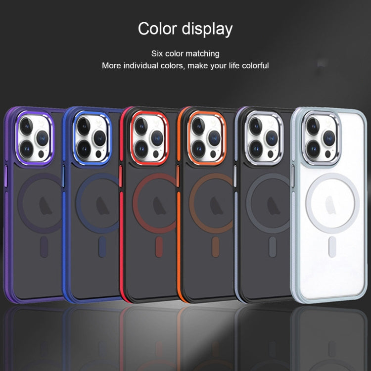 For iPhone 14 / 13 Two-color Frosted MagSafe Magnetic Phone Case(Grey) - iPhone 14 Cases by buy2fix | Online Shopping UK | buy2fix