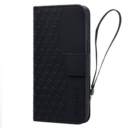 For Samsung Galaxy S21+ 5G Diamond Buckle Leather Phone Case with Lanyard(Black) - Galaxy S21+ 5G Cases by buy2fix | Online Shopping UK | buy2fix