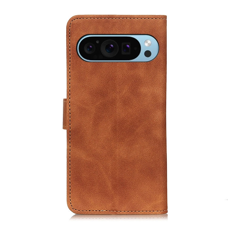 For Google Pixel 9 KHAZNEH Retro Texture Flip Leather Phone Case(Brown) - Google Cases by buy2fix | Online Shopping UK | buy2fix