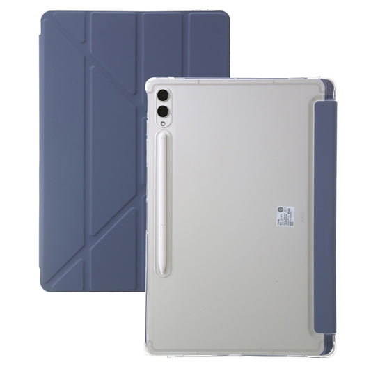 For Samsung Galaxy Tab S9 Clear Acrylic Deformation Leather Tablet Case(Lavender) - Galaxy Tab S9 Cases by buy2fix | Online Shopping UK | buy2fix