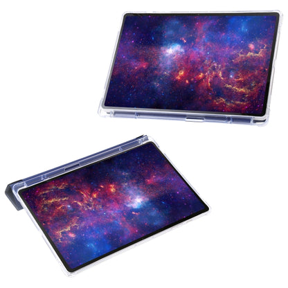 For Samsung Galaxy Tab S9 FE+ Clear Acrylic Deformation Leather Tablet Case(Dark Blue) - Galaxy Tab S9 FE+ by buy2fix | Online Shopping UK | buy2fix