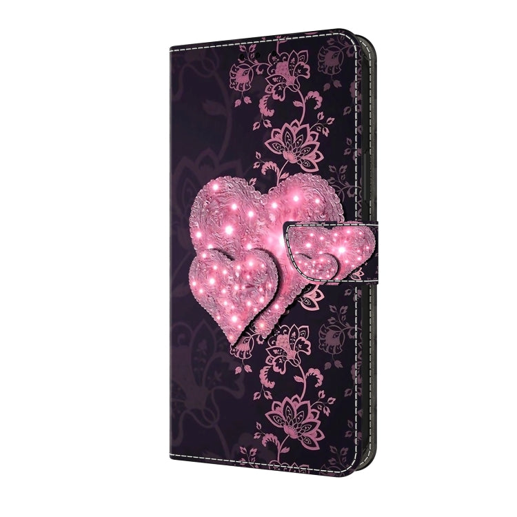 For Motorola Moto G Play 2024 Crystal 3D Shockproof Protective Leather Phone Case(Lace Love) - Motorola Cases by buy2fix | Online Shopping UK | buy2fix