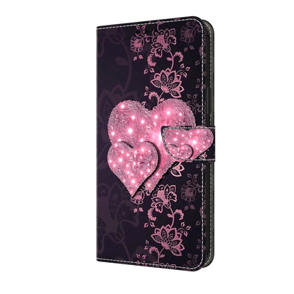 For Motorola Moto G24 Power Crystal 3D Shockproof Protective Leather Phone Case(Lace Love) - Motorola Cases by buy2fix | Online Shopping UK | buy2fix