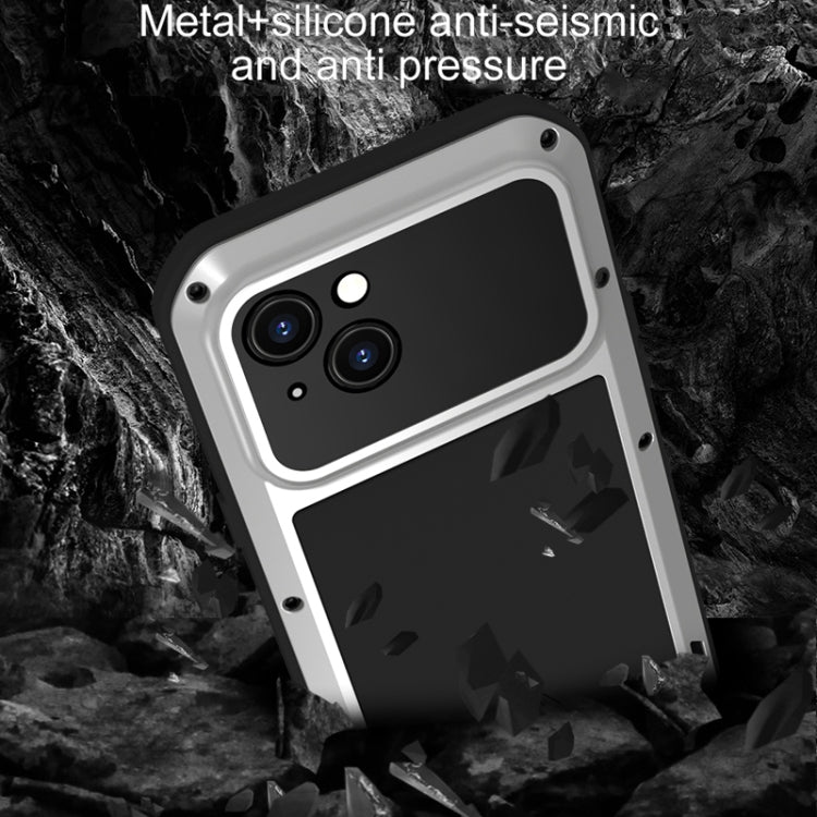 For iPhone 15 Plus LOVE MEI Metal Shockproof Life Waterproof Dustproof Phone Case(Army Green) - iPhone 15 Plus Cases by LOVE MEI | Online Shopping UK | buy2fix