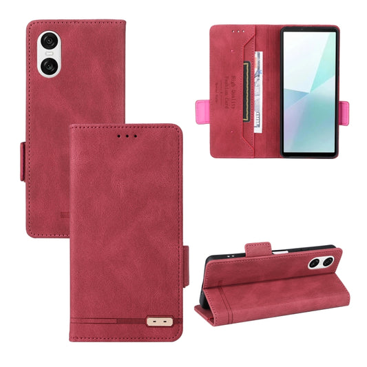 For Sony Xperia 10 VI 2024 Magnetic Clasp Leather Phone Case(Red) - Sony Cases by buy2fix | Online Shopping UK | buy2fix