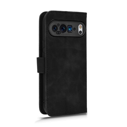 For Google Pixel 9 Pro Skin Feel Magnetic Flip Leather Phone Case(Black) - Google Cases by buy2fix | Online Shopping UK | buy2fix