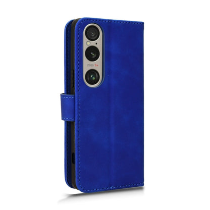 For Sony Xperia 1 VI 2024 Skin Feel Magnetic Flip Leather Phone Case(Blue) - Sony Cases by buy2fix | Online Shopping UK | buy2fix