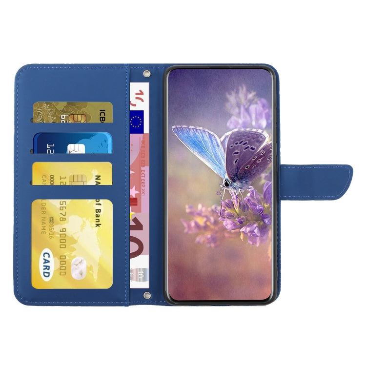 For Google Pixel 9 Skin Feel Butterfly Embossed Flip Leather Phone Case(Blue) - Google Cases by buy2fix | Online Shopping UK | buy2fix