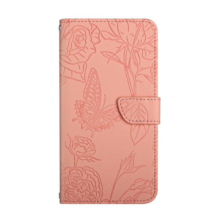 For Google Pixel 9 Skin Feel Butterfly Embossed Flip Leather Phone Case(Pink) - Google Cases by buy2fix | Online Shopping UK | buy2fix