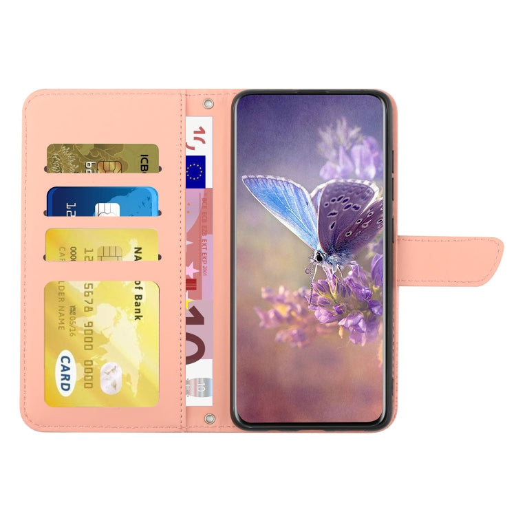 For Google Pixel 9 Pro Skin Feel Butterfly Embossed Flip Leather Phone Case(Pink) - Google Cases by buy2fix | Online Shopping UK | buy2fix