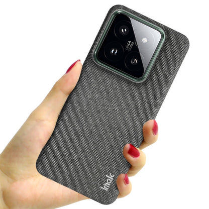 For Xiaomi 14 Pro 5G imak Ruiyi Series Cloth Texture PU + PC Phone Case(Dark Grey) - 14 Pro Cases by imak | Online Shopping UK | buy2fix