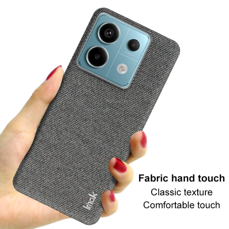 For Xiaomi Redmi Note 13 Pro 5G imak Ruiyi Series Cloth Texture PU + PC Phone Case(Dark Grey) - Note 13 Pro Cases by imak | Online Shopping UK | buy2fix